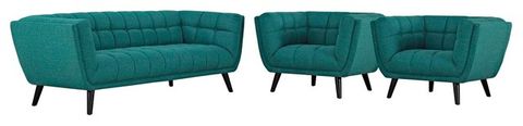 Modern Contemporary Urban Living Armchair And Sofa Set, Fabric ... pertaining to Modern Contemporary Urban Living Living Room Lounge Sofa, Aqua Blue